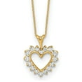 thumbnail image 1 of Auriga Fine Jewelry 14K Yellow Gold Lab Grown Diamond Heart Pendant Necklace 18" for Women, 1 of 4
