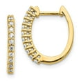thumbnail image 1 of Auriga Fine Jewelry 14K Yellow Gold Lab Grown Diamond VS/SI GH, Hinged Hoop Earrings for Women, 1 of 3