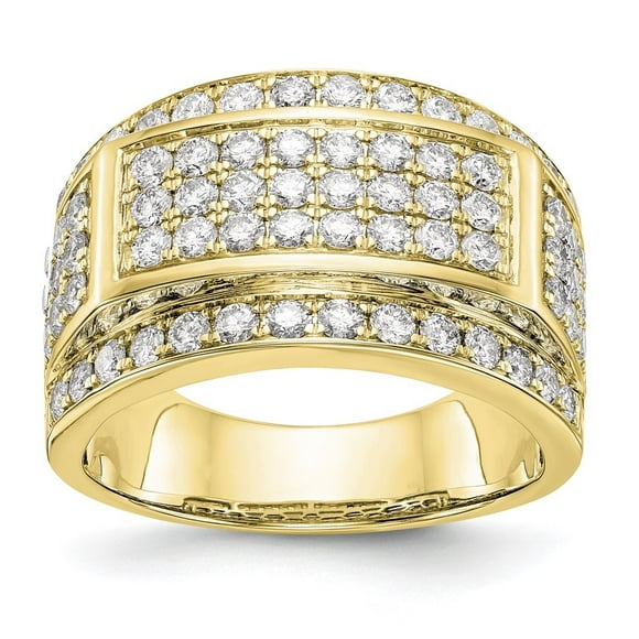 Auriga Fine Jewelry 14K Yellow Gold Lab Grown Men's Diamond Band Size 10 (Carat: 2.1cttw, Clarity: SI2, Color: GH)