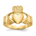 thumbnail image 1 of Auriga Fine Jewelry 14K Yellow Gold Ladies Claddagh Ring for Women Size 6, 1 of 6