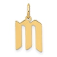 thumbnail image 1 of Auriga Fine Jewelry 14K Yellow Gold Letter M Initial Pendant for Women, 1 of 3