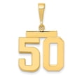 thumbnail image 1 of Auriga Fine Jewelry 14K Yellow Gold Medium Polished Number 50 Charm for Women, 1 of 5