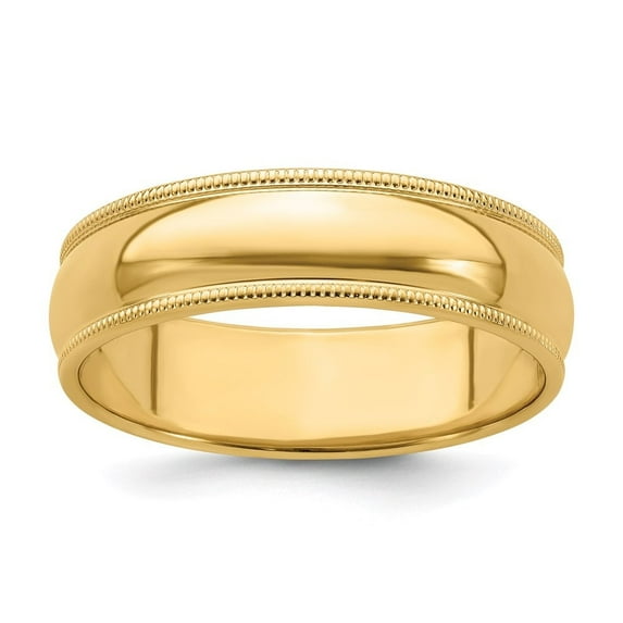 Auriga Fine Jewelry 14K Yellow Gold Migraine Half-Round Wedding Band Size- 10 for Women