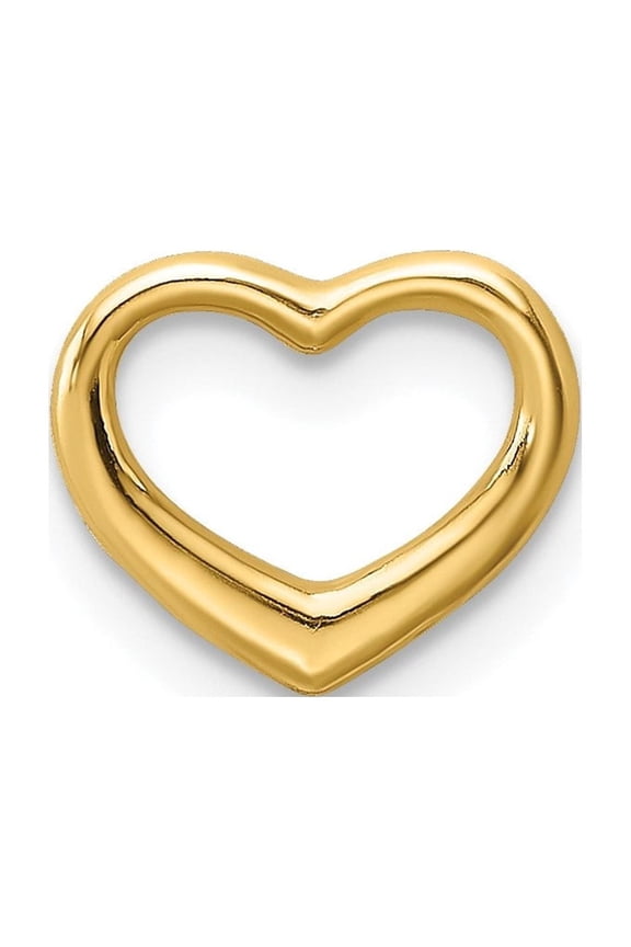 Fine Jewelry 14K Yellow Gold Mini Floating Heart Slide for Women