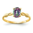 thumbnail image 1 of Auriga Fine Jewelry 14K Yellow Gold Mystic Fire Topaz Polished Ring for Women Size 6, 1 of 5