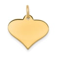 thumbnail image 1 of Auriga Fine Jewelry 14K Yellow Gold Plain 0.018 Gauge Heart Disc Charm (L- 22mm, W-21mm) for Women, 1 of 4