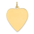 thumbnail image 1 of Auriga Fine Jewelry 14K Yellow Gold Plain .013 Gauge Heart Disc Charm (L- 28.8mm, W- 20.7mm) for Women, 1 of 4