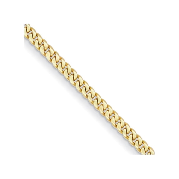 Auriga Fine Jewelry 14K Yellow Gold Polished 5.5 mm Solid Curb Chain Necklace for Men 30"