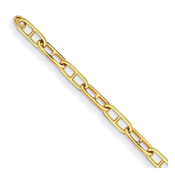 Auriga Fine Jewelry 14K Yellow Gold Polished 6.6mm Anchor Link 7.5 inch Bracelet for Women