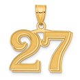 thumbnail image 1 of Auriga Fine Jewelry 14K Yellow Gold Polished Etched Number 27 Pendant for Women, 1 of 3