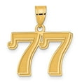 thumbnail image 1 of Auriga Fine Jewelry 14K Yellow Gold Polished Etched Number 77 Pendant for Women, 1 of 3