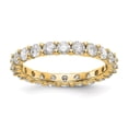 thumbnail image 1 of Auriga Fine Jewelry 14K Yellow Gold Size 6.5 Shared Prong 2 carat Diamond Complete Eternity Band for Women, 1 of 6