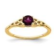 thumbnail image 1 of Auriga Fine Jewelry 14K Yellow Gold Rhodolite Garnet Celtic Knot Ring for Women Size- 7, 1 of 5