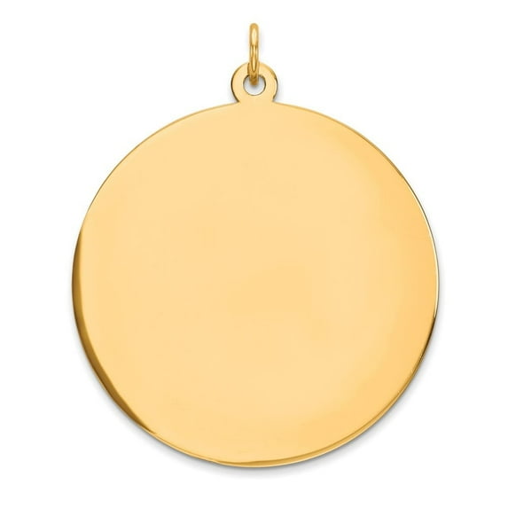 Auriga Fine Jewelry 14K Yellow Gold Round Disc Charm for Women (L-39mm, W-32mm)