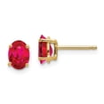 thumbnail image 1 of Auriga Fine Jewelry 14K Yellow Gold Ruby Stud Earrings for Women, 1 of 5
