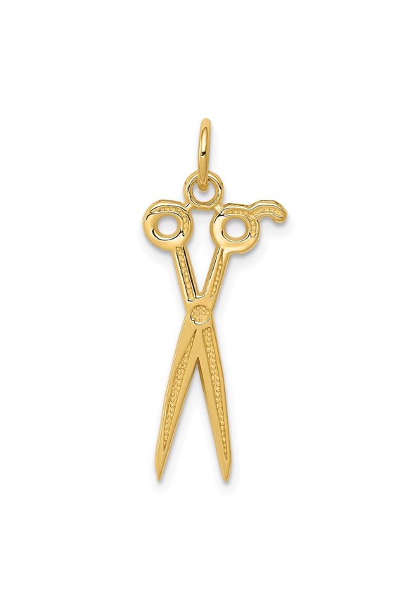 Fine Jewelry 14K Yellow Gold Scissors Charm for Women