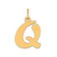 thumbnail image 1 of Auriga Fine Jewelry 14K Yellow Gold Script Letter Q Initial Pendant for Women, 1 of 4