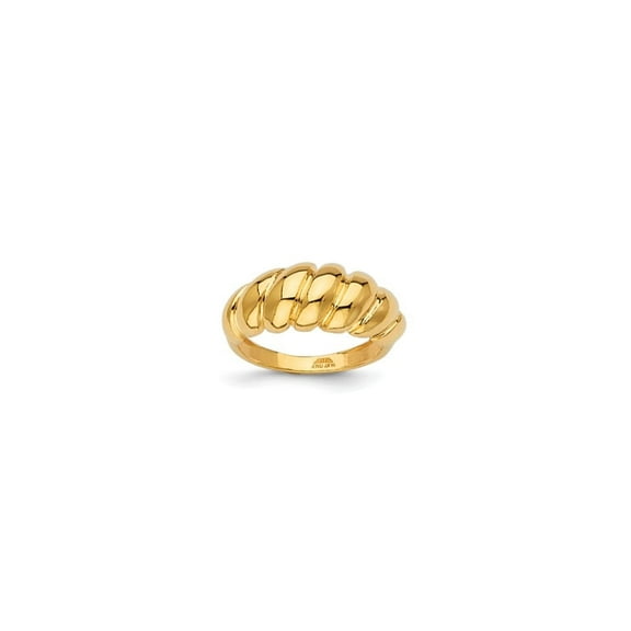 Auriga Fine Jewelry 14K Yellow Gold Shrimp Dome Size 5 Ring for Women