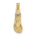 thumbnail image 1 of Auriga Fine Jewelry 14K Yellow Gold Single Strap Flip-Flop Charm Pendant for Women (L- 20.1mm, W- 6.1mm), 1 of 6
