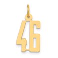 thumbnail image 1 of Auriga Fine Jewelry 14K Yellow Gold Small Elongated Number 46 Charm for Women, 1 of 6