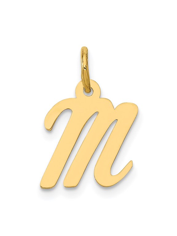 Fine Jewelry 14K Yellow Gold Fancy Letter - M Charm for Women