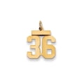 thumbnail image 1 of Auriga Fine Jewelry 14K Yellow Gold Small Polished Number 36 Charm for Women, 1 of 3