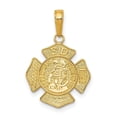 thumbnail image 1 of Auriga Fine Jewelry 14K Yellow Gold St. Florian Badge Pendant for Women (L-23.7 mm,W-15.5 mm), 1 of 6