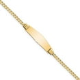 thumbnail image 1 of Auriga Fine Jewelry 14K Yellow Gold Soft Curb Link Id Bracelet 7 inch for Women, 1 of 6