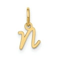 thumbnail image 1 of Auriga Fine Jewelry 14K Yellow Gold Upper Case Letter N Initial Pendant for Women, 1 of 3