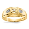 thumbnail image 1 of Auriga Fine Jewelry 14K Yellow Gold w/ Rhodium Men's Diamond Ring Size 10, 1 of 6