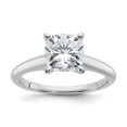thumbnail image 1 of Auriga Fine Jewelry 14k White Gold 2.25 carat Cushion LG Diamond Solitaire Ring for Women Size 7, 1 of 6