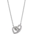 thumbnail image 1 of Auriga Fine Jewelry 14k White Gold Interlocking Heart 16" Necklace for Women, 1 of 4