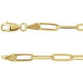 thumbnail image 1 of Auriga Fine Jewelry 14k Yellow Gold 3.85 mm Paperclip-Style Chain Bracelet for Women 7", 1 of 4
