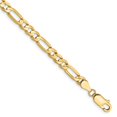 thumbnail image 1 of Auriga Fine Jewelry 14k Yellow Gold 4.5mm Concave Open Figaro Chain Bracelet for Women 8", 1 of 3