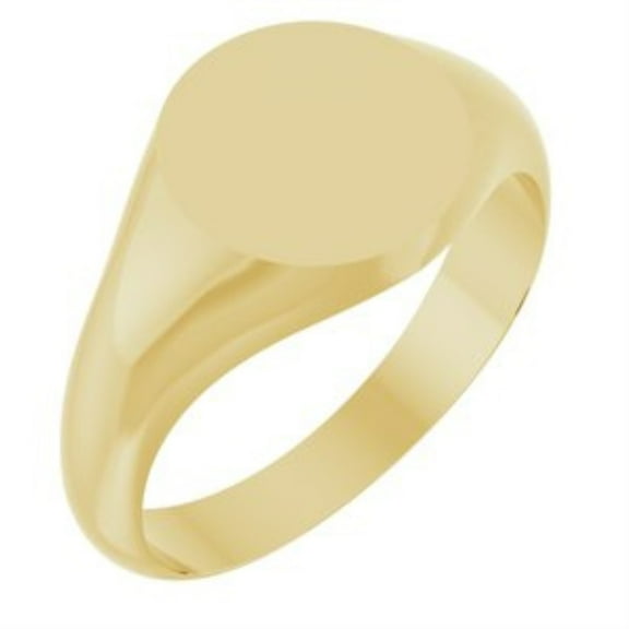 Auriga Fine Jewelry 14k Yellow Gold 9.5 mm Signet Ring for Women Size 7