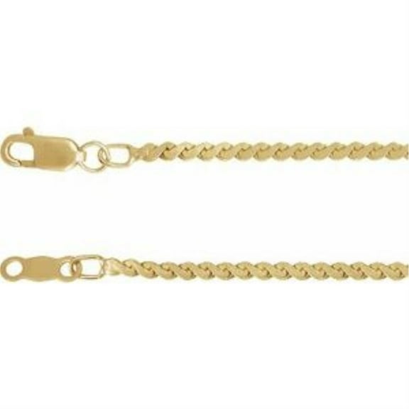 Auriga Fine Jewelry 14k Yellow Gold-Filled 1.7 mm Serpentine Chain Bracelet for Women 7"