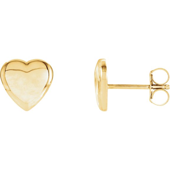 Auriga Fine Jewelry 14k Yellow Gold Heart Earrings for Women