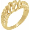 thumbnail image 1 of Auriga Fine Jewelry 14k Yellow Gold Wrap Dome Ring Size 6 Valentine's Day Gift for Women, 1 of 3