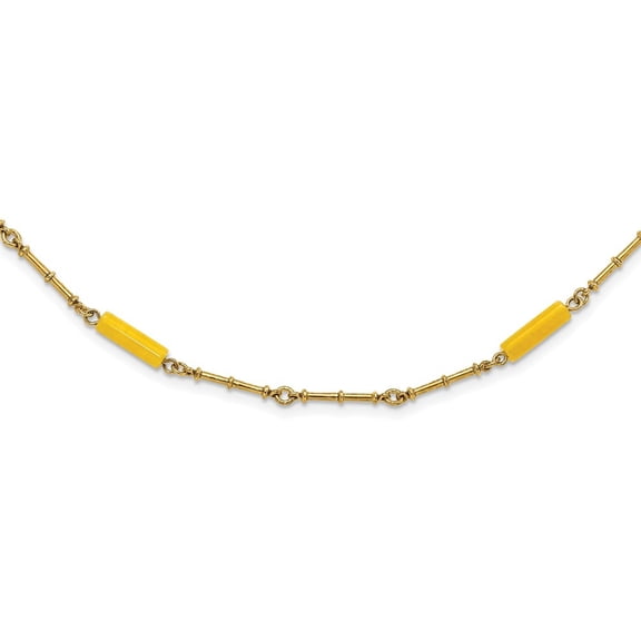 Auriga Fine Jewelry 18K Gold-plated Long Agate Beaded with 3in ext Necklace for Women 38"