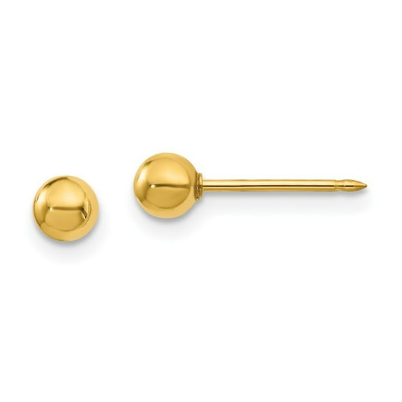 Auriga Fine Jewelry 18K Yellow Gold 4mm Ball Post Stud Earrings for Women