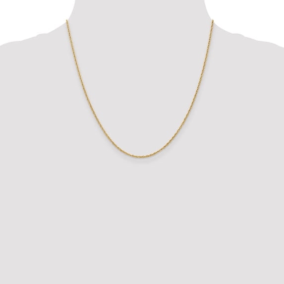 Auriga Fine Jewelry 18k Yellow Gold 1.3mm Rope Chain Necklace 20inch for Women