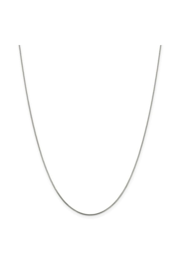 Fine Jewelry 925 Sterling Silver 0.8mm Box Chain Necklace 20inch for Women