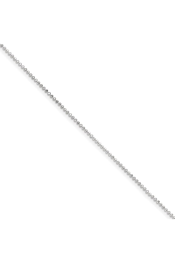 Fine Jewelry 925 Sterling Silver 1.05mm Square Fancy Beaded Anklet 9inch for Women