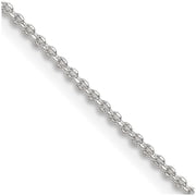 Auriga Fine Jewelry 925 Sterling Silver 1.4 mm Diamond-cut Forzantine Cable Chain w/2in ext. Necklace for Women 18