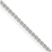 Auriga Fine Jewelry 925 Sterling Silver 1.4 mm Diamond-cut Forzantine Cable Chain w/2in ext. Necklace for Women 18"