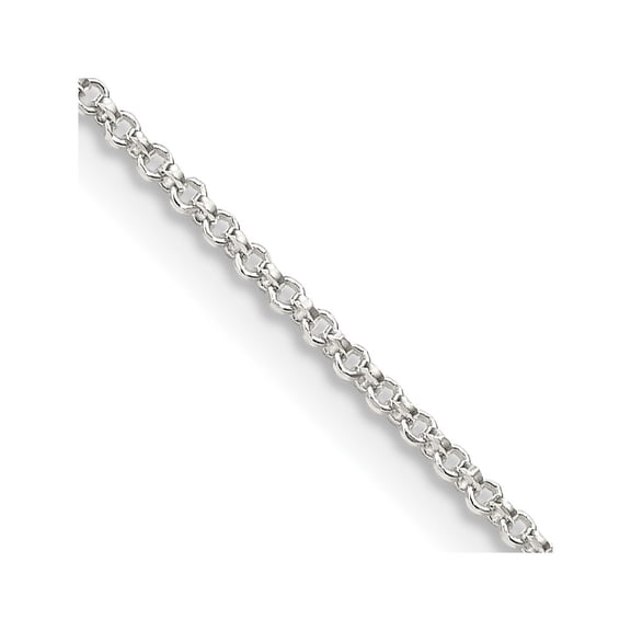 Auriga Fine Jewelry 925 Sterling Silver 1.4 mm Rolo Chain Necklace for Women 18"