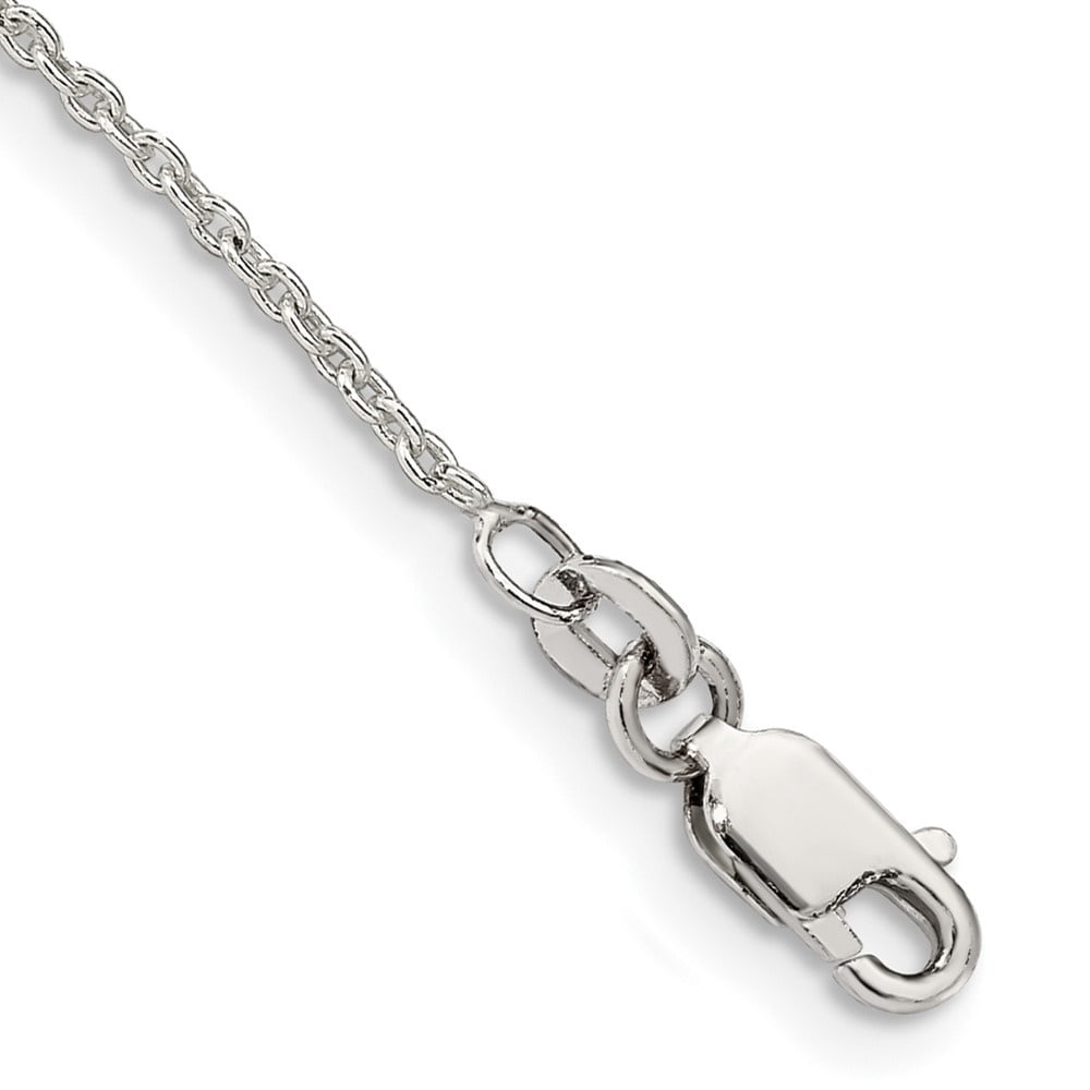 Auriga Fine Jewelry 925 Sterling Silver 1.5mm Cable Chain Anklet 10inch for Women