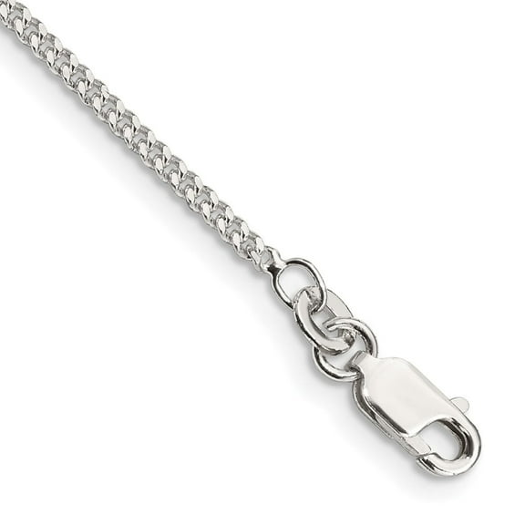 Auriga Fine Jewelry 925 Sterling Silver 1.75mm Curb Chain 7inch Bracelet for Women