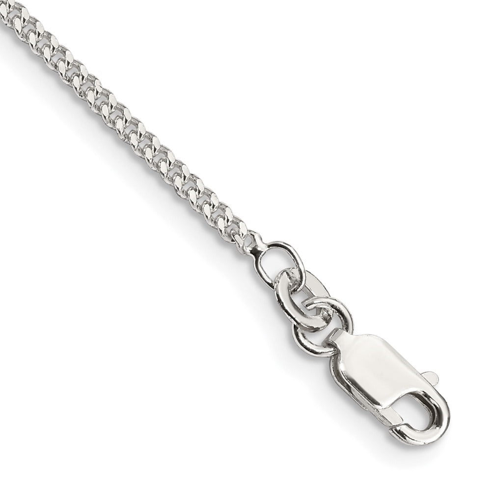Auriga Fine Jewelry 925 Sterling Silver 1.75mm Curb Chain Anklet 10inch for Women