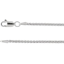 Auriga Fine Jewelry 925 Sterling Silver 1.8 mm Wheat Chain Bracelet for Women 7"
